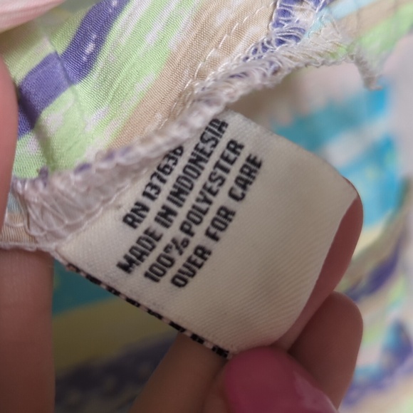 Morgan Crossing Women's Vintage‎ Colorful Striped Button Down Blouse Size 16 - Picture 5 of 6